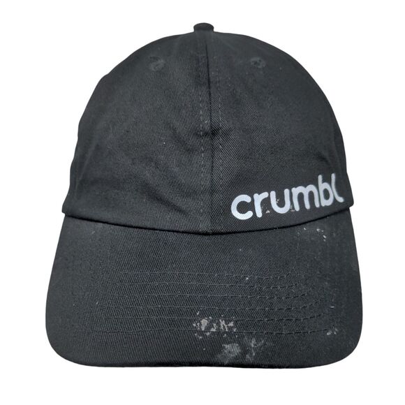 Crumbl Slideback Hat Black One Size Adjustable Vented Holes 6 Panel Cotton - Picture 1 of 8